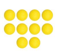 NDSJAIE Balles D'entraînement De Golf Balle de Golf Souple en PU Jaune for Adulte, 6 pièces 4cm, Anti-Stress, Jouets pétrissage, Accessoires Pratique Salle(10pcs)