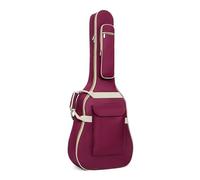 NDSJAIE Housse de Guitare Universelle Sac à Dos for Guitare Double bandoulière de 41 Pouces, éponge épaisse 10 mm avec poignée latérale, Sac Portable, Confortable et étanche(Red)