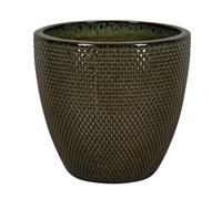 NDT INTERNATIONAL-Pot rond en grès émaillé vert Passion for Pottery Busan - diamètre 48 x H 40 cm