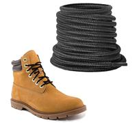 NDTEZUGT 4.5mm Lacets de Chaussures Adapté pour Timberland Bottes Randonnée, Lacet pour Ronds Polyester de Renforcés et Résistants (Noir, 54''/140cm)