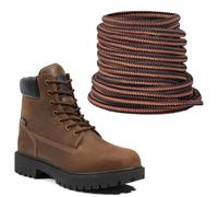 NDTEZUGT 4.5mm Lacets de Chaussures Adapté pour Timberland Bottes Randonnée, Lacet pour Ronds Polyester de Renforcés et Résistants (Brun-Noir, 54"/140cm)
