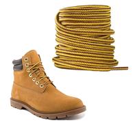 NDTEZUGT 4.5mm Lacets de Chaussures Adapté pour Timberland Bottes Randonnée, Lacet pour Ronds Polyester de Renforcés et Résistants (Jaune-Brun,54"/140cm)