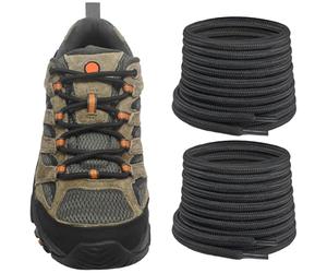 NDTEZUGT Lacets de chaussures ronds pour bottes Merrell Moab - Ø (5 mm) - Lacets de rechange pour chaussures de randonnée, Noir , 63''/160cm