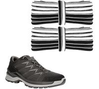 NDTEZUGT Lacets Plats pour Lowa Chaussures de Randonnée, Résistants à la Déchirure et Durables, Lacets Longs pour Bottes (Noir et Blanc,160cm)