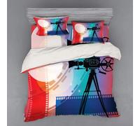 NDXRWDZR Housse de Couette 90x190 Enfant Film Parure de Lit 1 Personne avec Fermeture Éclair Confortable Respirant Microfibre Housse de Couette et 2 Taie d'oreiller 65x65 cm