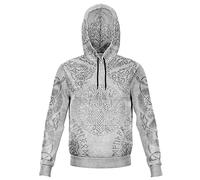 NDYD Sweat-Shirt Viking Mythologie Nordique Motif De Tatouage Imprimé 3D Rune Scandinave Valhalla Berserker À Capuche Convient pour L'automne Et l'hiver,7XL