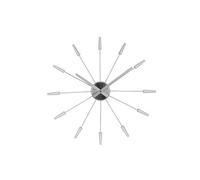NE-2610ZI Horloge murale Dia. 58 cm, métal, argent, 'Plug Inn'