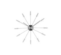 NE-2610ZI Horloge murale Dia. 58 cm, métal, argent, 'Plug Inn'