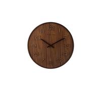 NE-3096BR Horloge murale Dia. 35 Cm, ??Bois, Marron, 'Bois Bois Moyen'