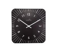 NeXtime NE-3240ZW Horloge murale Alex RC 35x35cm Verre Noir Noir G
