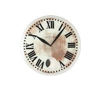 NE-8162 Horloge murale Dia. 43 x 4,2 cm, verre, blanc, 'Romana'