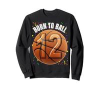 Né au Basket-Ball, 12e Anniversaire, Douze Filles, garçons et Enfants Sweatshirt