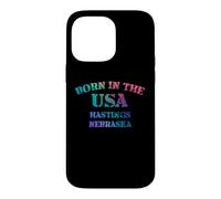 Né aux États-Unis Hastings Nebraska - Look Vieilli Coque pour iPhone 14 Pro Max