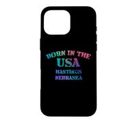 Né aux États-Unis Hastings Nebraska - Look Vieilli Coque pour iPhone 16 Pro Max