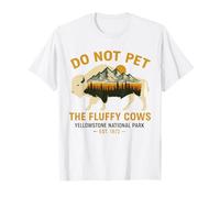Ne caressez pas les vaches pelucheuses du parc national des bisons de Yellowstone T-Shirt