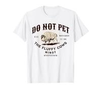 Ne caressez Pas Les Vaches pelucheuses Minot et Les Bisons du Dakota du Nord T-Shirt