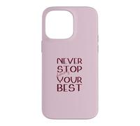 Ne cessez jamais de Faire de Votre Mieux Motivation Magenta Coque pour iPhone 14 Pro Max