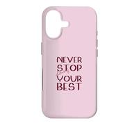 Ne cessez jamais de Faire de Votre Mieux Motivation Magenta Coque pour iPhone 17