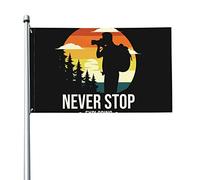 Ne Cessez Jamais D'Explorer Bannière Colorée Garden Flag Durable Drapeaux Décoratif Pour Pelouse Intérieure Balcon 90X150Cm
