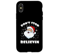 Ne cessez Pas de Croire au Père Noël drôle pour garçons, Enfants et Filles Coque pour iPhone X/XS
