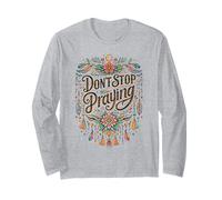 Ne cessez Pas de Prier Boho Christian rétro Manche Longue