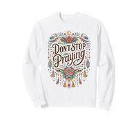 Ne cessez Pas de Prier Boho Christian rétro Sweatshirt