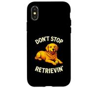 Ne cessez Pas de récupérer, Un Dicton Amusant pour Les Amoureux des Chiens Golden Retriever Coque pour iPhone X/XS