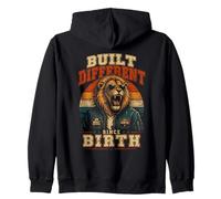 Né différent - Design Lion Rétro Sweat à Capuche