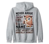 Ne discutez jamais avec Une Petite Fille Qui a Un Joli Motif de Hibou en Forme de « B » Sweat à Capuche