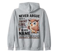 Ne discutez jamais avec Une Petite Fille Qui a Un Joli Motif de Hibou en Forme de « F » Sweat à Capuche