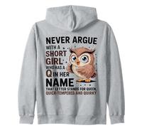 Ne discutez jamais avec Une Petite Fille Qui a Un Joli Motif de Hibou en Forme de « Q » Sweat à Capuche