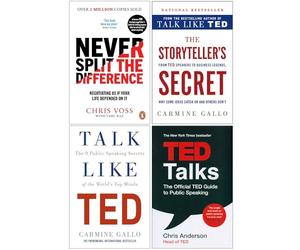 Ne divisez jamais la différence, Le secret du conteur, Parlez comme TED, Ensemble de collection de 4 livres TED Talks