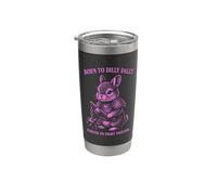 Né d'une fille de Dilly Dally contrainte de combattre le fascisme - Warrior Rabbit Gobelet isotherme en acier inoxydable double paroi