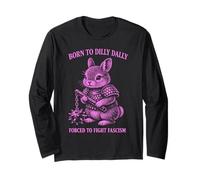 Né d'une Fille de Dilly Dally contrainte de Combattre Le fascisme - Warrior Rabbit Manche Longue