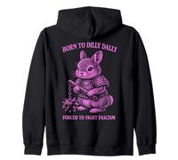 Né d'une Fille de Dilly Dally contrainte de Combattre Le fascisme - Warrior Rabbit Sweat à Capuche