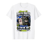 Né d'une Fille de Dilly Dally obligée d'enfermer Un Chat maudit T-Shirt Graphique avec Valeur, Homme, Blanc, XL