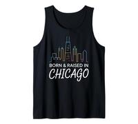 Né et élevé à Chicago - Horizon de Chicago Débardeur