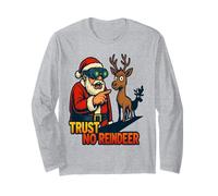 Ne Fais Pas Confiance à la Conspiration des Rennes Père Noël Manche Longue