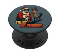 Ne Fais Pas Confiance à la Conspiration des Rennes Père Noël PopSockets PopGrip Adhésif