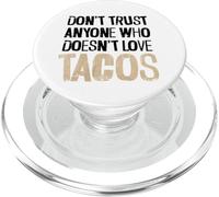 Ne Faites Confiance à Personne Qui n'aime Pas Tacos Distressed Text PopSockets PopGrip pour MagSafe