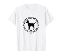 Ne Faites jamais Confiance à Quelqu'un Qui n'aime Pas Les Chiens T-Shirt, Homme, Blanc, 5XL