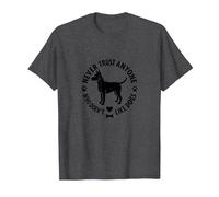 Ne Faites jamais Confiance à Quelqu'un Qui n'aime Pas Les Chiens T-Shirt, Homme, Chiné Foncé, 5XL