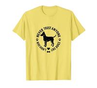 Ne Faites jamais Confiance à Quelqu'un Qui n'aime Pas Les Chiens T-Shirt, Homme, Citron, L