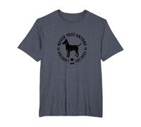 Ne Faites jamais Confiance à Quelqu'un Qui n'aime Pas Les Chiens T-Shirt, Homme Grandes Tailles, Bleu Chiné, 6X Tall