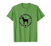 Ne Faites jamais Confiance à Quelqu'un Qui n'aime Pas Les Chiens T-Shirt, Homme, Herbe, 3XL