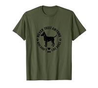 Ne Faites jamais Confiance à Quelqu'un Qui n'aime Pas Les Chiens T-Shirt, Homme, Olive, L