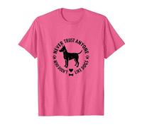 Ne Faites jamais Confiance à Quelqu'un Qui n'aime Pas Les Chiens T-Shirt, Homme, Rose Chiné, M