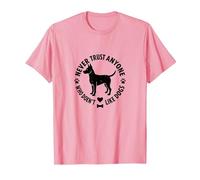Ne Faites jamais Confiance à Quelqu'un Qui n'aime Pas Les Chiens T-Shirt, Homme, Rose, XXL