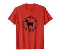 Ne Faites jamais Confiance à Quelqu'un Qui n'aime Pas Les Chiens T-Shirt, Homme, Rouge, XXL