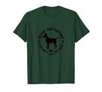 Ne Faites jamais Confiance à Quelqu'un Qui n'aime Pas Les Chiens T-Shirt, Homme, Vert Forêt, L